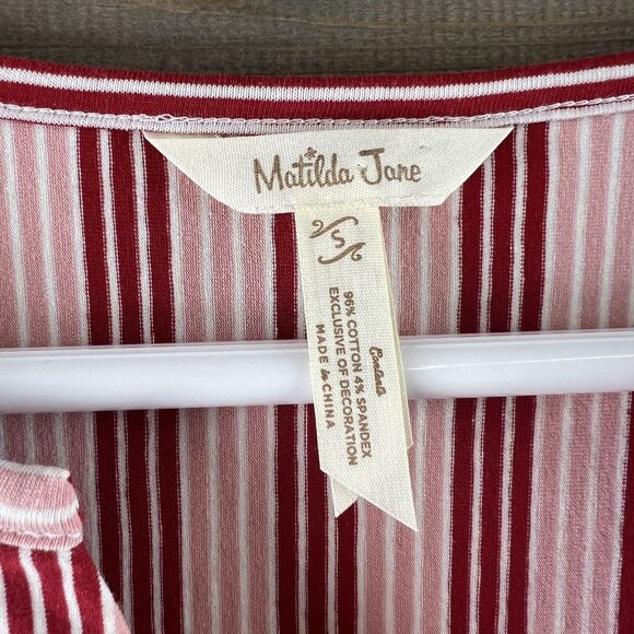 Matilda Jane Womens Dress Heart To Heart McIntosh Striped Dress Size Small - Picture 9 of 9